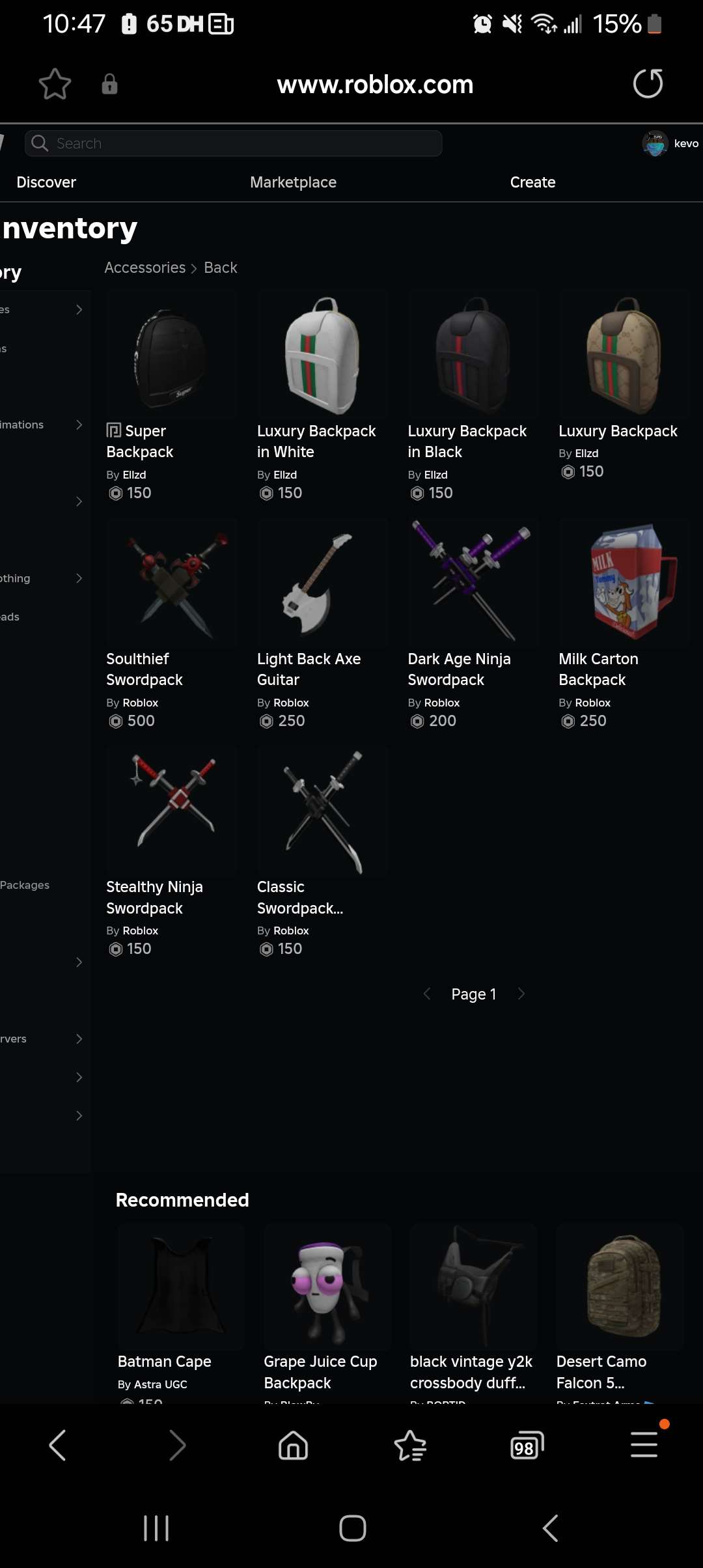 Og roblox account for sell 2019 through 2024
